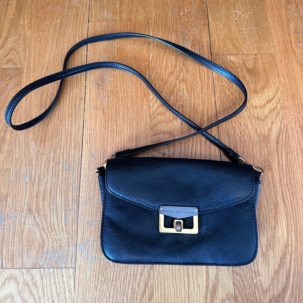 Marc by Marc Jacobs Black Leather Cross Body Bag